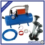12V Air Compressor 6 Liter Tank With 4 Trumpet Horn Car Train Truck Boat. Fixed Price $209.99.