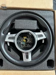 Porsche Black Leather Sport Design Steering Wheel (991/997.2) - Oem Red Stitch. Fixed Price $999.99.