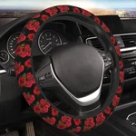 Auto Steering Wheel Cover, Elastic Color: Flower Rose Red Romantic Chic. Fixed Price $18.74.