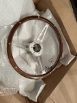 14'' Classic Riveted Wooden Steering Wheel Mustang Shelby Ac Cobra With Adapter. Fixed Price $125.00.