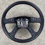 2003-2006 Silverado Sierra Envoy Blazer Black Leather Steering Wheel P15188423. Fixed Price $100.00.