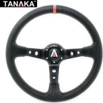 Tanaka Universal 6 Bolt 350MM Deep Dish Pvc Carbon Fiber Steering Wheel Bk/rd. Fixed Price $37.79.