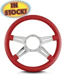 Lecarra 93212 - Mark Elegante 14" Polished Spoke Steering Wheel Bright Red. Fixed Price $234.95.