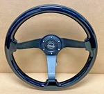 Nrg Steering Wheel Black Wood Grain 350MM Chrome Spokes ST-036BK-BK New. Fixed Price $142.00.