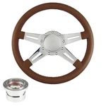 Lecarra Mark 9 Elegante Steering Wheel Kit Mustang 65-66 Caramel W/ Polished .... Fixed Price $403.85.