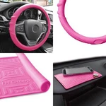Fh Group Silicone Steering Wheel Cover Grip Design Fits 14.5"-15.5" W/ Dash Mat. Fixed Price $19.99.