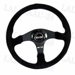 14" Ralliart Racing Black Stitching Suede Sport Steering Wheel Horn Button New. Fixed Price $65.88.