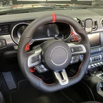Full Leather Sport Flat Steering Wheel Ford Mustang 2018-2023 With Heated. Fixed Price $259.00.