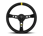 Momo R1905/35S Mod 07 350MM Black Suede Racing Steering Wheel 3-SPOKE 72MM Dish. Fixed Price $269.95.
