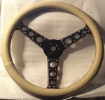 Gt Performance Pro-touring Autocross Ii Leather Wheel W/ Horn Button Grey. Fixed Price $125.00.