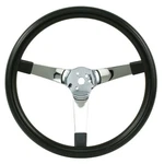 Empi 79-4113 Poly-foam Steering Wheel, Chrome Spoke 14-3/4" Diameter. Fixed Price $93.44.