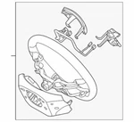 Genuine Hyundai 2011-2012 Elantra Steering Wheel Assembly 56110-3Y550-HZ. Fixed Price $586.79.