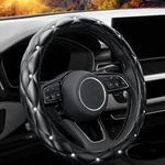 Yogurtck Diamond Soft Leather Anti-slip Steering Wheel Cover With Bling.... Fixed Price $21.05.