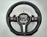 Bmw 5 F07 F10 F06 F13 M-tech Sport New Nappa Heated Shift Flat Bottom Blue. Fixed Price $799.00.