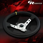 Nrg ST-006R-SL-Y Racing 350MM 3"DEEP Dish Aluminum Spoke Leather Steering Wheel. Fixed Price $124.20.