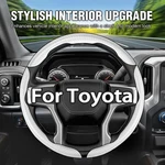 Carbon Fiber 3PCS Segmented Steering Wheel Cover For Toyota White 15". Fixed Price $23.99.