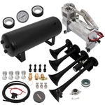For Truck Car Suv Train Horn Black Kit 4 Trumpets 1.5GAL 150DB. Fixed Price $146.51.