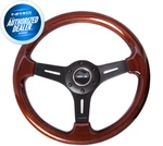New Nrg Steering Wheel Classic Wood Grain Black Spokes 330MM+HARDWARE ST-015-1BK. Fixed Price $176.00.