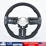 Full Leather D-shaped Steering Wheel 2010-14 Ford Mustang Gt Black Stitching. Fixed Price $199.00.