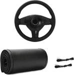 Stitch On Steering Wheel Cover Diy Leather Wrap Sewing Kit W/ Needle For Cars. Fixed Price $29.99.