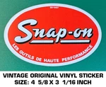 Snap-on Les Outils Haute Performance- Vintage Original Vinyl Decal Sticker. Fixed Price $8.68.