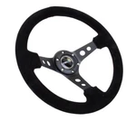 Nrg 350MM Reinforced Sport Steering Wheel Black Suede RST-006-S. Fixed Price $125.00.