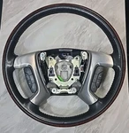 07-14 Cadillac Escalade Steering Wheel Heated Leather Black Woodgrain P1591794. Fixed Price $149.95.