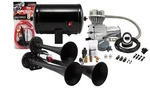 Kleinn HK3-1 Universal Black Triple Train Horn & 130 Psi Air Compressor 148DB. Fixed Price $419.95.