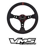 Vms Racing Universal 6-BOLT 350MM Leather Red Deep Dish Steering Wheel For Mazda. Fixed Price $99.95.
