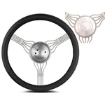 Lecarra Banjo Steering Wheel With Hub Adapter Kit, Polished. Fixed Price $604.99.