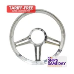 Billet Specialties 30973, One 14IN Speedway Steering Wheel Half Wrap Aluminum. Fixed Price $351.72.