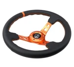 Nrg RST-006OR Reinforce Steering Wheel 350MM Black Leather. Fixed Price $141.95.