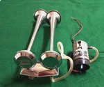 Afi 12V Dual Chrome Marine Air Horns #A-23 W/ Fiamm Type M/o Compressor Working. Fixed Price $84.99.