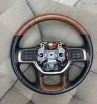 2019-2022 Dodge Ram 3500 Heated Steering Wheel Black/tanleather & Wood Oem. Fixed Price $350.00.