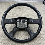 2002-2009 Chevy Silverado Trailblazer Envoy Ranier Black Leather Steering Wheel. Fixed Price $85.00.