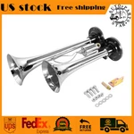 12V/24V Truck Air 150DB Dual Trumpet Horns Kit Universal For Car Train Boat. Fixed Price $26.97.