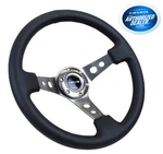 Nrg 350MM 3"DEEP Dish Steering Wheel Black Leather Gun Metal Spokes RST-006GM. Fixed Price $134.00.
