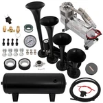4 Trumpets 12V Train Air Horn Compressor Tank Kit For Truck Vans Ship. Fixed Price $188.39.