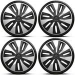 Wheel Trims 15" Black & Silver Hub Caps Covers Orion Fits Nissan Kubistar. Fixed Price $40.04.