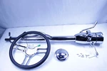 32" Chrome Automatic Tilt Shift Steering Column & 14" Wheel Horn Button Kit. Fixed Price $313.49.