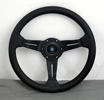 Nardi 330MM Black Steering Wheel Deep Dish Corn Leather Type Horn. Fixed Price $602.04.