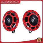 2PCS 12V 115DB Red Train Horn Super Loud Electric Snail Air For Motorcycle. Fixed Price $26.31.