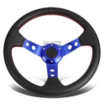 Blue 350MM 34.5CM Pvc Leather 6-BOLT 3" Deep Dish Drift Racing Steering Wheel. Fixed Price $33.14.