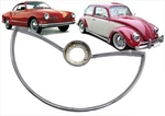 Genuine Steering Wheel Horn D Chrome Vw Volkswagen T1 Beetle Bug T3 Ghia. Fixed Price $60.00.