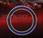 Slip-over Steering Wheel Cover Racing Style Genuine Leather 15" Black Blue. Fixed Price $29.91.