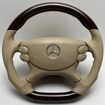 Mercedes Amg Cls W219 Sport Steering Wheel Flattened Wood Laurel Leather Cashmere Beige. Fixed Price $1736.00.