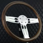 Forever Sharp 18" Billet Steering Wheel Big Rig Wood Wrap International T05. Fixed Price $248.00.