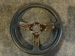 1968-1982 Corvette 3 Spoke Leather Wrapped Steering Wheel. Fixed Price $85.00.