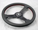 Nardi 330MM Classic Steering Wheel - Black Perf Leather Red Stitch Type Horn. Fixed Price $480.25.