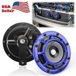 Blue Electric Compact Car Horn Super Loud Blast Tone Grill Mount 12V 335HZ/435HZ. Fixed Price $19.88.